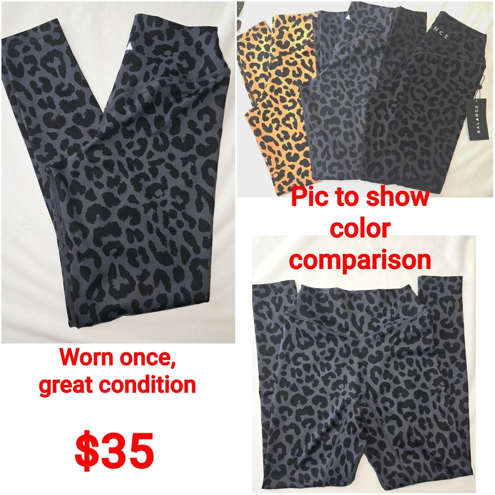 Vitality (Balance Athletics) Women's Ascend Black Leopard Print Leggings